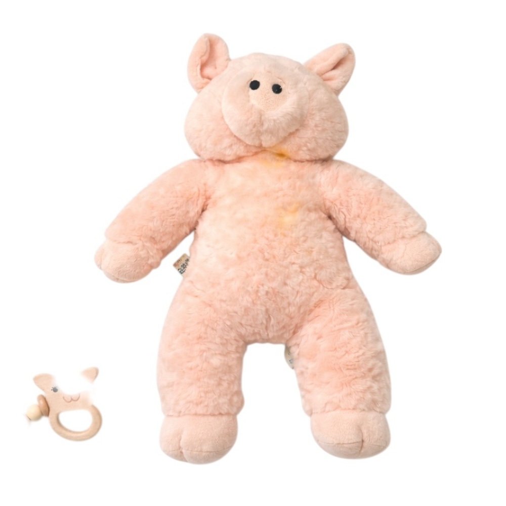 Build A Bear Pink Pig Plush Stuffed Animal Soft Classic Cuddly Toy 16” in GUC - Picture 9 of 9